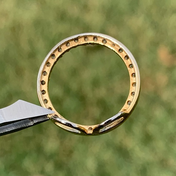 Gold Tone CZ Eternity Pendant - Picture 3 of 6